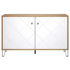 trendteam Sideboard 123 x 76 x 40 cm Artisan Eiche/Weiß