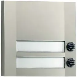 Grothe Klingeltaster 2fach 90x90x18,5mm, sil/sw DOMOLUX DUO SIM/SW