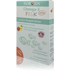 Norsan Fischöl Omega 3 Fisk Jelly Leckere Kaugeleedrops für Kinder (45 St.)