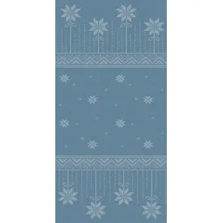 Mank Airlaid Tischdecke Mick in Grau-Blau, 120 x 220 cm, 20 Stück - Mitteldecke Tischtuch Weihnachten Weihnachtssterne