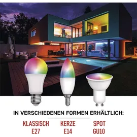 EMOS GoSmart A60 E27 - dimmbar, mehrfarbig & Weißtöne - 1050lm - sparsam, 11W 75W Glühbirne) - 20 000 Stunden - WiFi - Google Home und Alexa kompatibel