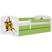 Raumhirsch furniture Kinderbett, Grün, Holzwerkstoff, Holzwerkstoff, 1 Schubladen, 80x180