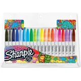 Sharpie Fine, 20 Stück(e), Feine Spitze, Grau, Mehrfarbig, Rund, Fein