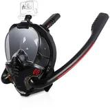 OLYSPM Schnorchelmaske Tauchmaske Vollmaske,Doppelschlauch-Kreislaufsystem zur Atmungstrennung,Anti-Fog Anti-Leck Tauchmaske kinder