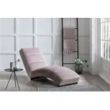 SalesFever Chaiselongue Samt, Grau|Grün|Rosa