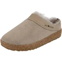 Haflinger Lammfellclog Snowbird Hausschuh Beige (Sahara 50), Gr 37