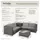Tectake Siena Rattan Lounge grau/hellgrau
