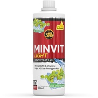 ALL STARS MINVIT LIGHT Kiwi-Stachelbeere Getränkekonzentrat 1L - Sirup inkl. Vitamine & Mineralstoffe - Konzentrat für 40L Getränk - Sport Drink zuckerarm - Getränkesirup mit L-Carnitin