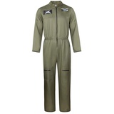 kostüm Herren Kampfjet Pilot Aviator Playsuit Army Armee Bundeswehr Party Halloween Cosplay ArmeeGröß l - L