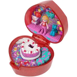 POLLY POCKET "Mattel 80th Anniversary Ruby Red Ring Box Collector Compact", bunt, Spielfigurenwelten, KinderB:6cm H:4cm T:6cm, Kunststoff, B:6cm H:4cm T:6cm