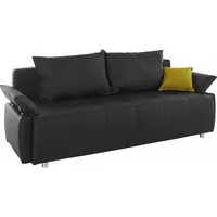 Collection AB Schlafsofa »Funtastic«, mit Federkern, Bettfunktion, inklusive 2 Rücken- und 1 Zierkissen, schwarz