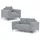 s-style möbel Couch Strukturstoff 2-Sitzer + 1-Sitzer Grau