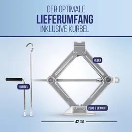 Alca Wagenheber Stahl 2,4 kg silber