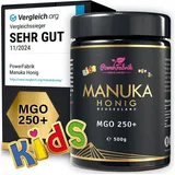 PowerFabrik Honig Manuka Honig MGO 250+ Kinder, Original aus Neuseeland, im Glas, 500g, 1 x