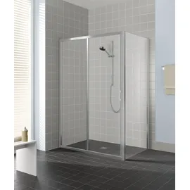 Kermi Liga Schiebetür, mit Festfeld, für Nische, für Seitenwand, LIG2L150201AK,