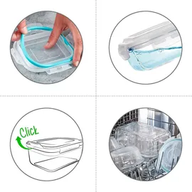 GRIZZLY Frischhaltedose Glas braun rechteckig 2 x 1,52 l