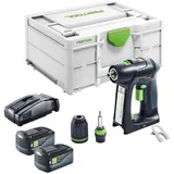 Festool C 18 Basic Akku Bohrschrauber 18 V 45 Nm Brushless + 2x Akku 5,0 Ah + Schnellladegerät + Systainer