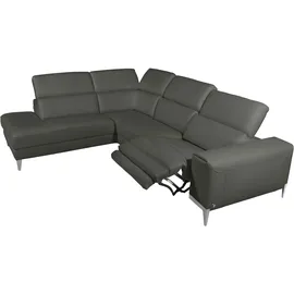 Calia Italia Eckcouch Leder 2-Sitzer Grau