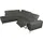 Calia Italia Eckcouch Leder 2-Sitzer Grau
