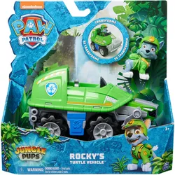 Spin Master PAW Patrol Jungle Pups, Snapping Turtle Vehicle von Rocky, Spielzeug