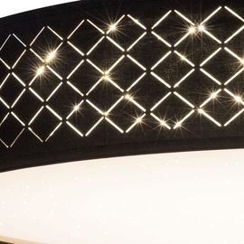 ETC Shop LED Deckenleuchte, Sternen-Effekt, Fernbedienung, D 60 cm