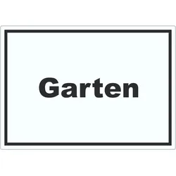 Garten Aufkleber mit Text Blumen Rasen waagerecht A5 (148x210mm)