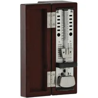 Wittner Metronom Taktell Super-Mini Serie 880.2 - Massivholzgehäuse - Ohne Glocke - Mahagonibraun matt - Mechanisch zum Aufziehen - Keine Batterien erforderlich - Made in Germany