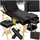 Tectake 3 Zonen Massageliege-Set, Breite 70 cm, Polsterung 10 cm, mit Holzgestell, 218 x 102 x 90 cm