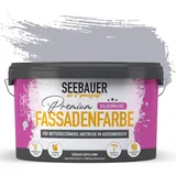 SEEBAUER diy Silikonharz-Fassadenfarbe Violett 10L für Außen (No. 920 Secret Thimble) Selbstreinigende Fassadenfarbe mit Lotuseffekt - Geeignet für Putz, Mauerwerk und Beton