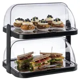 APS Buffetvitrine Doppeldecker, 44 cm, H: 44 cm