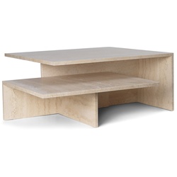 ferm Living - Distinct Grande Duo Couchtisch, Travertin-Stein