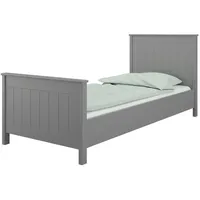 Steens Landhaus Einzelbett 90x200 Bett grau Kinder Jugendbett Gästebett Bettgestell