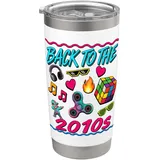 Zurück zu den 2010er Jahren, Vintage Twenty-Tens, Retro 2010 Doppelwandiger Edelstahl-Thermobecher