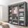 Intirilife Eckschrank 150 x 175 x 45 cm Grau