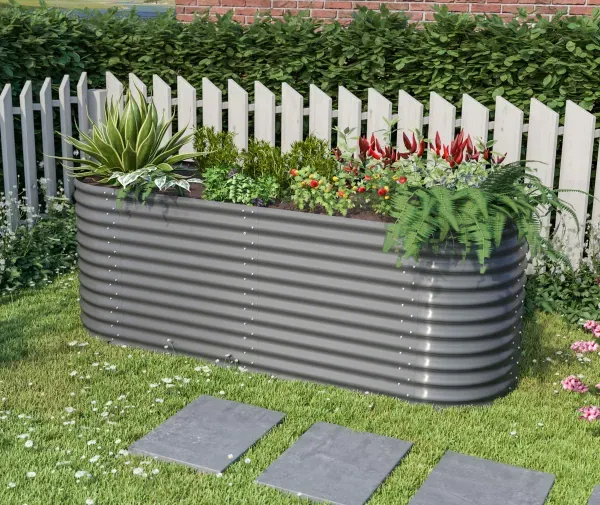 SET Vitavia Hochbeet Vita 858 Basic + Erweiterung 82x242cm Höhe 86cm granit