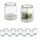 Relaxdays Teelichthalter 12er Set Glas Transparent