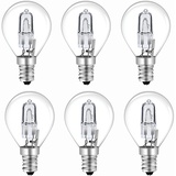 Caldarax 6 Stück Halogenlampe E14 42W Dimmbar, Warmweiß 2700K Kugel G45 Halogen Leuchtmittel AC 230V Klar Glas E14 42 Watt Halogen Glühbirne für Kronleuchter, Tischlampen