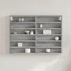 Vitrinenschrank Grau Sonoma 80x8,5x58 cm Holzwerkstoff