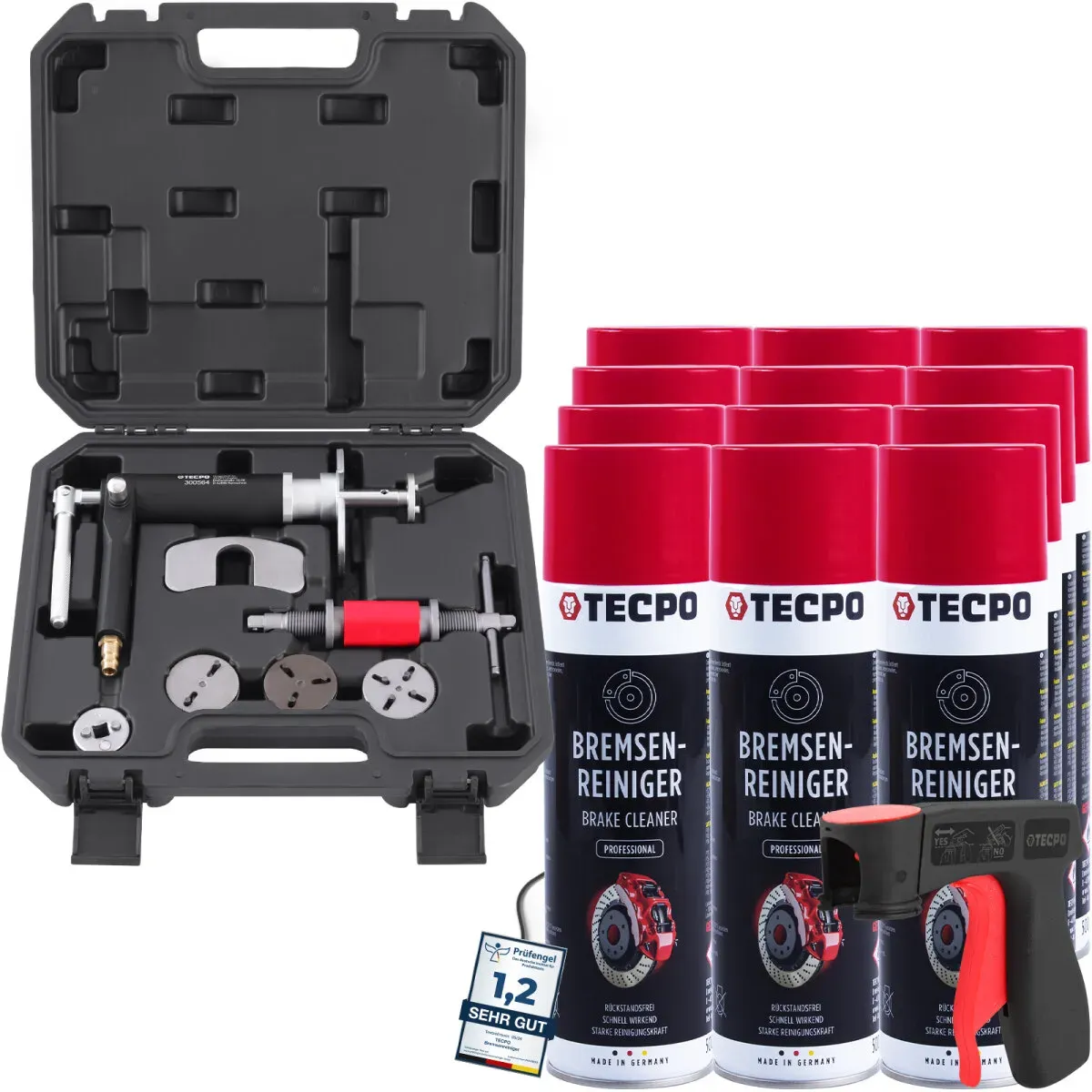 TECPO Druckluft Bremskolbenrücksteller Set 8-tlg. Universal...