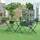 [en.casa] Gartentisch - Balkontisch, Botrugno 71 x 70 x 70 cm Schwarz