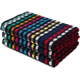 Gözze Allzweck-Frottier-Grubentuch mit Aufhängeschlaufe multicolor 50x100 cm, 3er-Pack