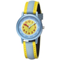 REGENT Kinderuhr Armbanduhr Analog PURarmband gelb hellblau URF1473 - Hellgelb