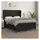 vidaXL Boxspringbett mit Matratze Schwarz 140x200 cm Kunstleder