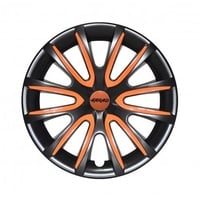 Farad Universale Radkappen Radzierblenden Radblenden 16 Zoll Black/Orange