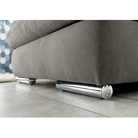 Set One by Musterring Wohnlandschaft "SO 4100 komfortable Federkernunterfederung, inkl. Kopfteilverstellung", grau (grau 10), B:365cm H:80cm T:225cm, SET ONE BY MUSTERRING, Sofas, Wohnlandschaft, wahlweise Bettfunktion und Sitztiefenverstellung, U-Form
