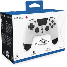 Gioteck VX4 Wireless Controller - Weiß Bluetooth Gamepad Analog Digital PC, PlayStation 4