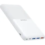 VEGER Power Bank S22 - 20 000mAh LCD Quick Charge PD 20W Micro-USB, USB-C und 3x USB Weiß (W2060)