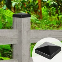 Wolketon - vingo 10x Pfostenkappe Schützende Umzäunung Langlebig Pfostenkappe Pyramide Schwarz 7171mm