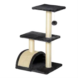 PawHut Kratzbaum Spanplatte, Poyester