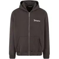 dropsize Super Heavy Blank Zip Hoodie in Schwarz, Größe XS